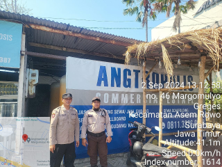Polsek Asemrowo Laksanakan Patroli di Pergudangan Antropolis Margomulyo