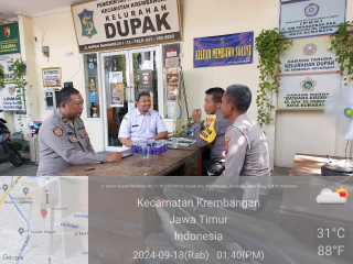 Kapolsek Krembangan Laksanakan Kegiatan Sambang ke Kelurahan Dupak Jelang Pilkada