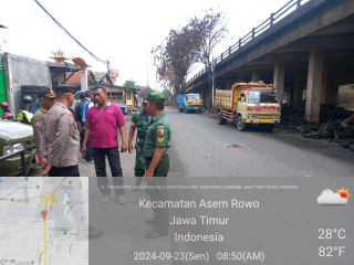 Patroli 3 Pilar Polsek Asemrowo, Aiptu Fabian Tinjau Lokasi Pasca Kebakaran