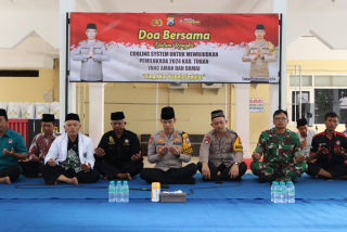 Cooling System, Polres Tuban Gelar Doa Bersama Perguruan Silat untuk Kondusifitas Pilkada 2024
