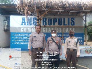 Polsek Asemrowo Tingkatkan Patroli Dialogis di Angtropolis Commercial Estate