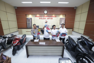 Polda Jatim Berhasil Amankan Bandit Jalanan Diantaranya Spesialis Curanmor dan Residivis Jambret