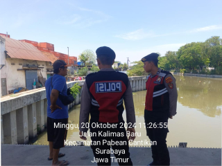 Pemantauan Debit Air oleh Unit Raimas Sat Samapta