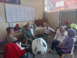 Bhabinkamtibmas Pegirian dan Bhabinsa Lakukan Koordinasi Persiapan Pilkada