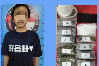 Polres Tanjung Perak Amankan Pengedar Ganja Kering Asal Dukuh Kupang.