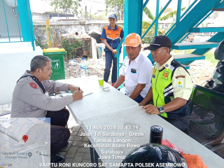 Polsek Asemrowo Laksanakan Patroli Keamanan di Pergudangan PLN Tambak Langon