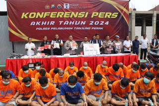 Sepanjang Tahun 2024, Polres Tanjung Perak Ungkap 1.162 Kasus Krimimal.