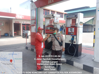 Patroli Pemantauan SPBU Tambak Mayor oleh Personil Polsek Asemrowo