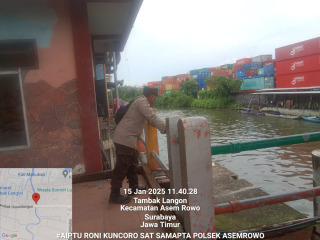 Bhabinkamtibmas Kelurahan Bongkaran Berikan Himbauan Kamtibmas kepada Warga