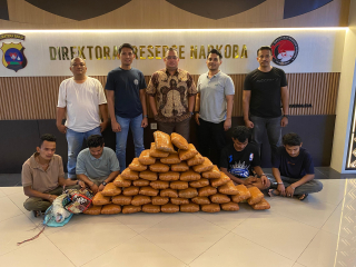 Polisi Gagalkan Peredaran 47 Kg Ganja di Sumbar, 4 Tersangka Ditangkap