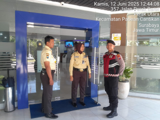 Patroli Kota Presisi Unit 14.25 Sambangi Bank BRI, Antisipasi Gangguan Kamtibmas