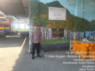 Polsek Asemrowo Laksanakan Patroli Pemantauan Debit Air di Pintu Air BALONG II