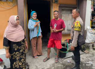 Bhabinkamtibmas Kelurahan Genting Kalianak Laksanakan Sambang dan Himbauan Kamtibmas di Wilayah Binaan