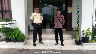 Polsek Asemrowo Laksanakan Patroli di Objek Vital Panen Bank Tambak Langon