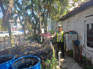 Patroli Harkamtibmas Semampir 1A, Piket Fungsi Pantau Ketahanan Pangan di Kampung Tangguh