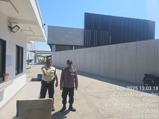 Patroli di PT Injaplas, Polsek Asemrowo Sampaikan Himbauan Kamtibmas