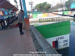Polsek Asemrowo Laksanakan Patroli Pengecekan Pintu Air Balong II