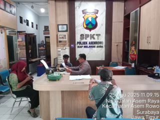 Patroli Presisi Satsamapta Polres Pelabuhan Tanjung Perak Jaga Situasi Aman di Bank BRI