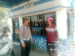 Satlantas Polres Pelabuhan Tanjung Perak Gelar Sosialisasi Tatap Muka untuk Edukasi Tertib Lalu Lintas kepada Masyarakat