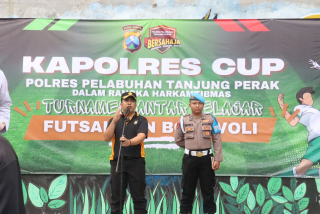 Kapolres Tanjung Perak Buka Turnamen Antar Pelajar "Kapolres Cup 2025", Ajak Pelajar Jaga Kamtibmas.