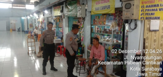 Sat Samapta Gelar Patroli Hunting System di Kawasan Pasar Religi Ampel Pelabuhan Tanjung Perak