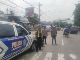 Polsek Semampir Perkuat Patroli Kamtibmas di Terminal Wisata Religi Ampel