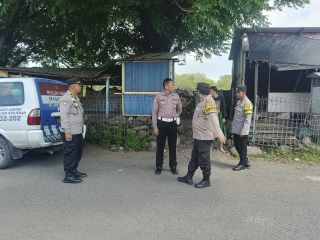 Patroli Kamtibmas Polsek Kenjeran Antisipasi 3C di Kawasan Pantai Batu Bagi Tambak Wedi Lama