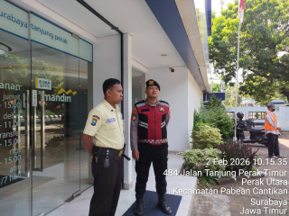 Patroli Perintis Presisi Sat Samapta Jaga Kamtibmas di Bank Mandiri
