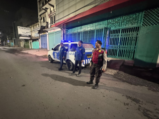 Patroli Harkamtibmas Polsek Pabean Cantikan Antisipasi Tawuran dan 3C di Jalan Kalimati