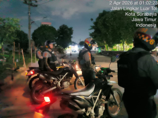 Patroli Perintis Presisi Sat Samapta di Jalan Lingkar Luar Tol Antisipasi Gangguan Kamtibmas
