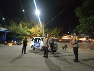 Patroli Dini Hari di Underpass Suramadu, Personil Polsek Kenjeran Antisipasi 3C, Balap Liar dan Gangster