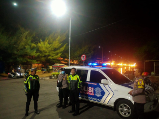 Patroli Malam di Kawasan Jembatan Suramadu, Polsek Kenjeran Antisipasi Gangguan Kamtibmas