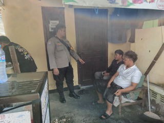 Bhabinkamtibmas Pegirian Berikan Himbauan Kamtibmas kepada Warga di Wonokusumo Jaya