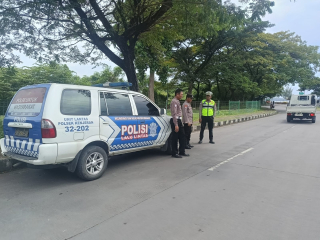 Patroli Pemantauan Underpass Jembatan Suramadu, Polsek Kenjeran Antisipasi Gangguan 3C