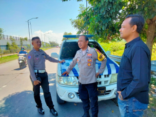 Patroli Gabungan Polsek Kenjeran di Underpass Suramadu, Antisipasi Gangguan 3C