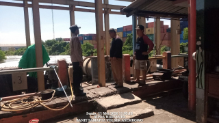 Patroli Polsek Asemrowo di Pintu Air Balong II Tambak Langon, Antisipasi 3C dan Potensi Banjir