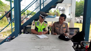 Personel Polsek Asemrowo Patroli Pemantauan Objek Vital Gudang PLN Tambak Langon