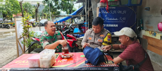 Bhabinkamtibmas dan Babinsa Pegirian Gelar Cangkrukan Kamtibmas Bersama Warga Wonokusumo Kidul