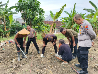 Polres Tanjung Perak Bersama PPL Intensifkan Pengecekan pH Tanah Lahan Jagung Kenjeran.