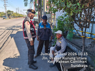 Sat Samapta Polres Pelabuhan Tanjung Perak Gelar Patroli Dialogis di Prapat Kurung Utara