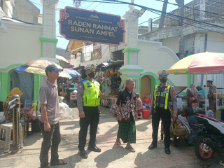Polsek Semampir Tingkatkan Patroli Kamtibmas di Kawasan Wisata Religi Sunan Ampel