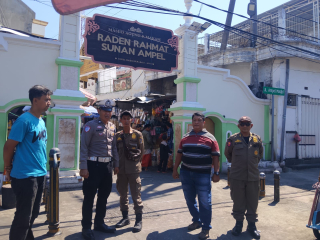 Polsek Semampir Tingkatkan Patroli Harkamtibmas di Pintu Masuk Timur Wisata Religi Sunan Ampel