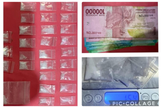 Polres Pelabuhan Tanjung Perak Ungkap Peredaran Sabu, 28 Poket Seberat 15,4 Gram Disita