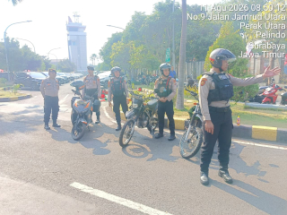 Sat Samapta Polres Pelabuhan Tanjung Perak Gelar Pengamanan di Terminal GSN Antisipasi Kerawanan Kamtibmas
