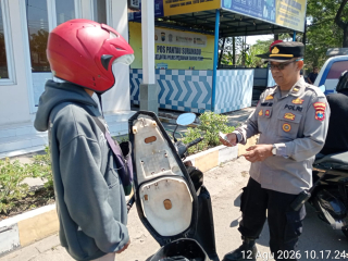Polres Pelabuhan Tanjung Perak Gelar Pemeriksaan Kendaraan di Pos Suramadu, Antisipasi 3C dan Pelanggaran Lalu Lintas