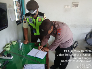Polsek Asemrowo Patroli Objek Vital Gudang PLN Tambak Langon, Antisipasi 3C