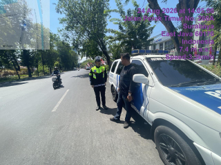Polsek Pabean Cantikan Patroli Harkamtibmas di Jalan Perak Timur, Arus Lalu Lintas Lancar
