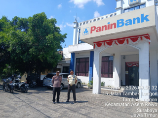 Polsek Asemrowo Patroli Obyek Vital Bank Panin Tambak Langon, Antisipasi 3C