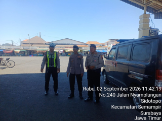 Polsek Semampir Patroli Jogo Perak di Terminal Wisata Religi Sunan Ampel, Antisipasi 3C