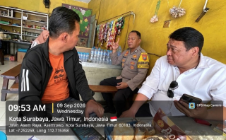Bhabinkamtibmas Genting Kalianak Sambang Ketua LPMK, Perkuat Koordinasi Kamtibmas dan Kerukunan Warga